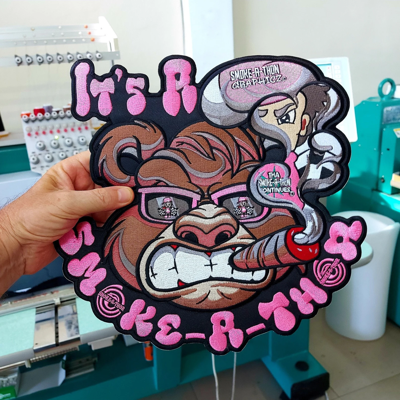 Assorted custom patches collage
